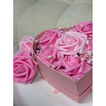 Flowerbox serce rożowe